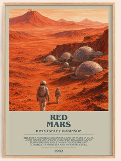 Red Mars bookish book poster by Kim Stanley Robinson – framed literary art print