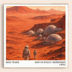 Red Mars literary book poster by Kim Stanley Robinson – framed literary art print