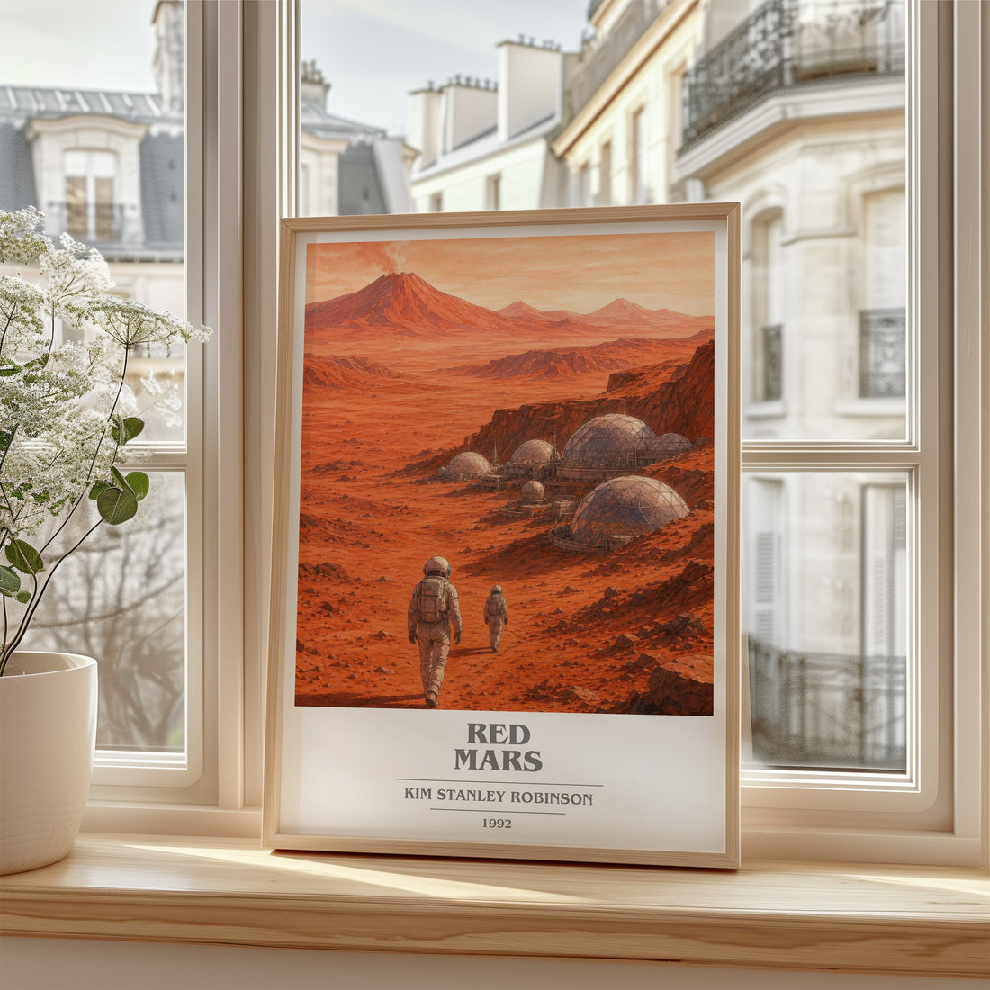 Red Mars book cover poster colour and style options – Kim Stanley Robinson book art