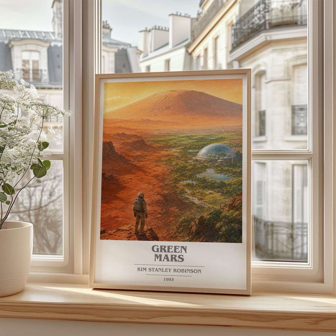 Green Mars book cover poster colour and style options – Kim Stanley Robinson book art
