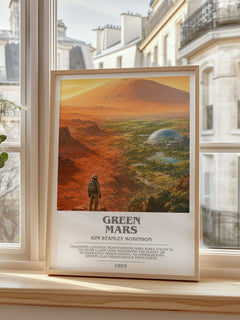 Green Mars bookish poster colour and style options – Kim Stanley Robinson book art