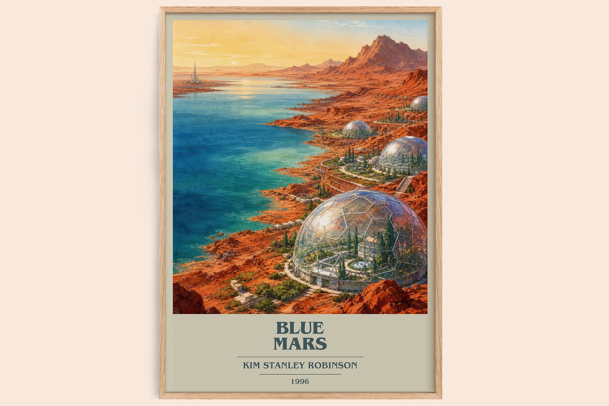 Blue Mars Book Cover Poster by Kim Stanley Robinson