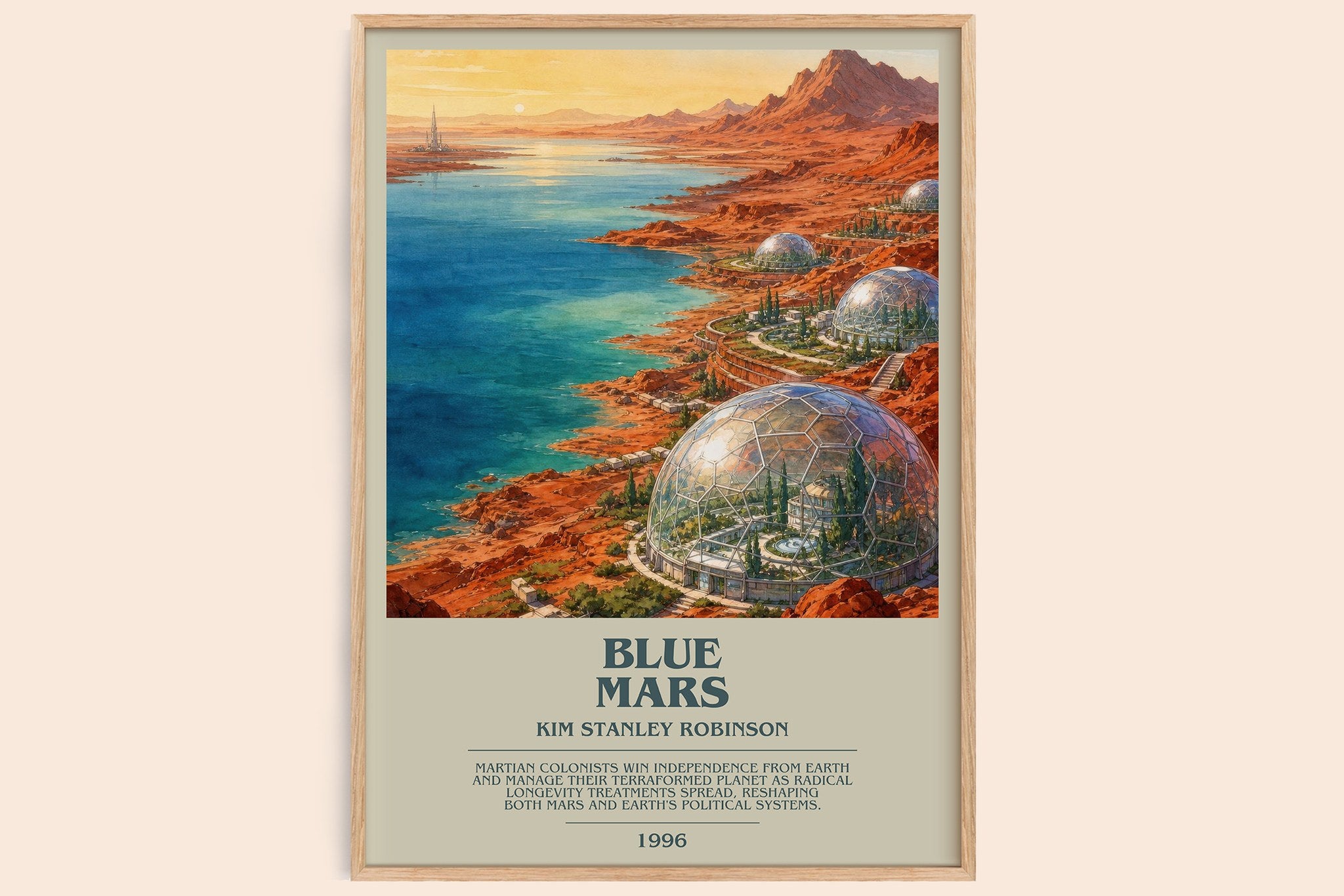 Blue Mars Bookish Wall Art by Kim Stanley Robinson
