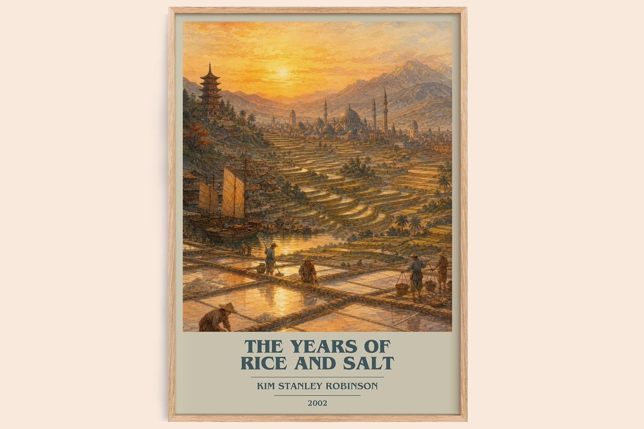 The Years of Rice and Salt Book Cover Poster by Kim Stanley Robinson