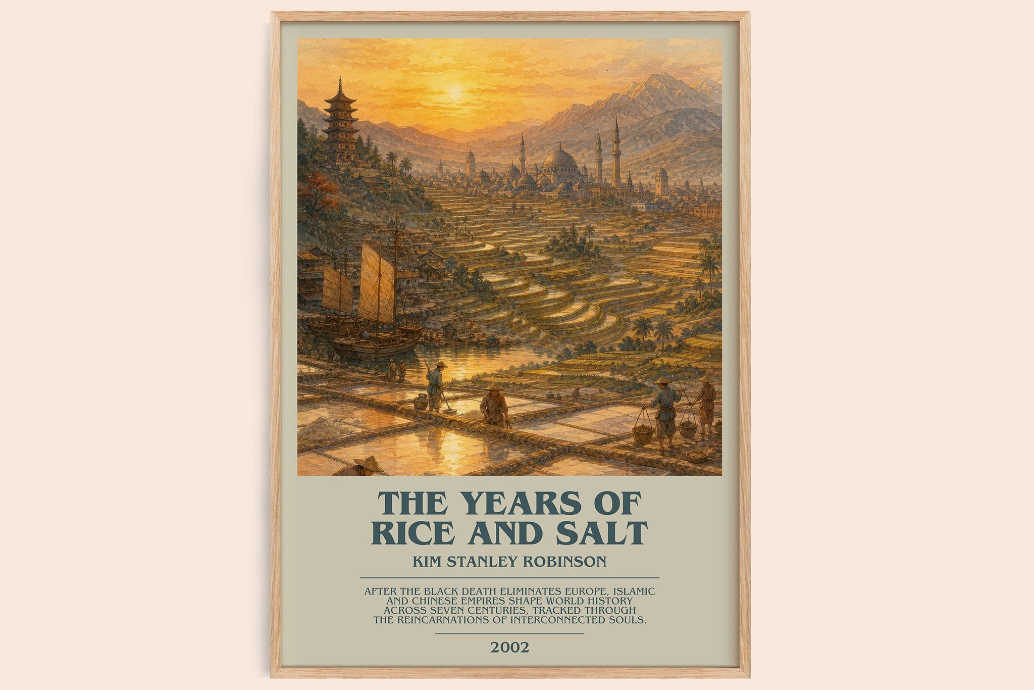 The Years of Rice and Salt Bookish Wall Art by Kim Stanley Robinson