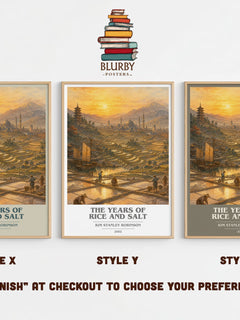 The Years of Rice and Salt book cover print in frame leaning in hallway – sci fi wall art