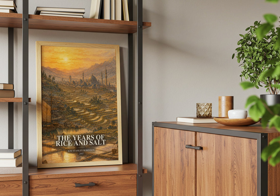 The Years of Rice and Salt book watercolour illustration paper finish options – matte satin gloss