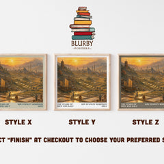 The Years of Rice and Salt literary print in frame leaning in hallway – sci fi wall art