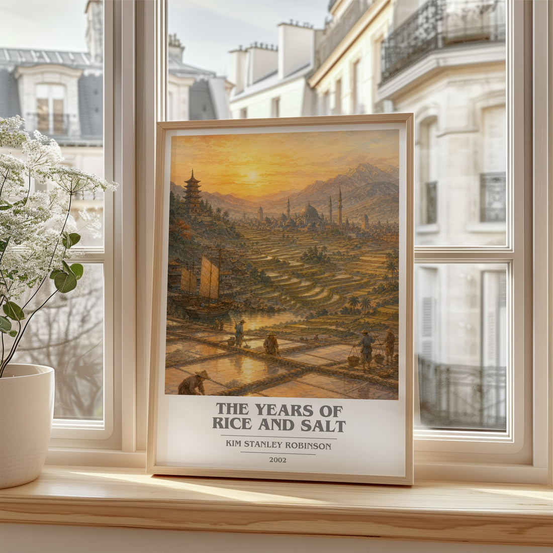The Years of Rice and Salt book cover poster colour and style options – Kim Stanley Robinson book art