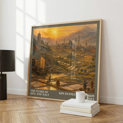 The Years of Rice and Salt literary print framed by window – literary home decor
