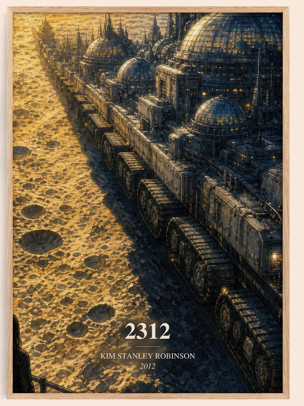 2312 watercolour book poster by Kim Stanley Robinson – framed literary art print