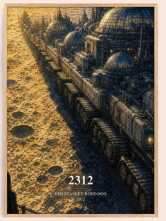 2312 watercolour book poster by Kim Stanley Robinson – framed literary art print