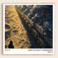 2312 literary book poster by Kim Stanley Robinson – framed literary art print