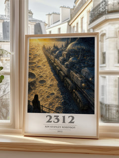 2312 book cover poster colour and style options – Kim Stanley Robinson book art