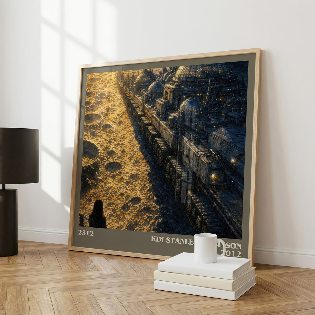 2312 literary print framed by window – literary home decor