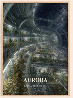 Aurora watercolour book poster by Kim Stanley Robinson – framed literary art print