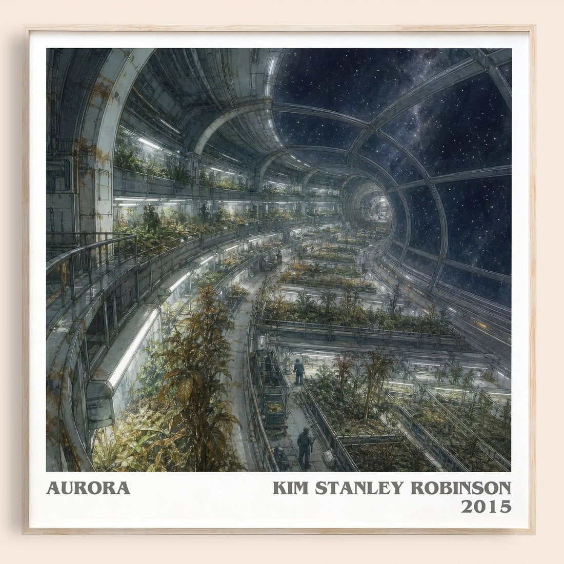 Aurora literary book poster by Kim Stanley Robinson – framed literary art print