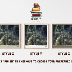 Aurora literary print in frame leaning in hallway – sci fi wall art