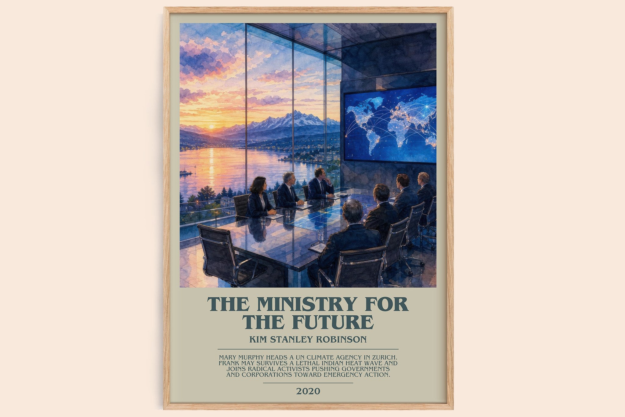 The Ministry for the Future Bookish Wall Art by Kim Stanley Robinson