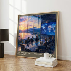 The Ministry for the Future literary print framed by window – literary home decor