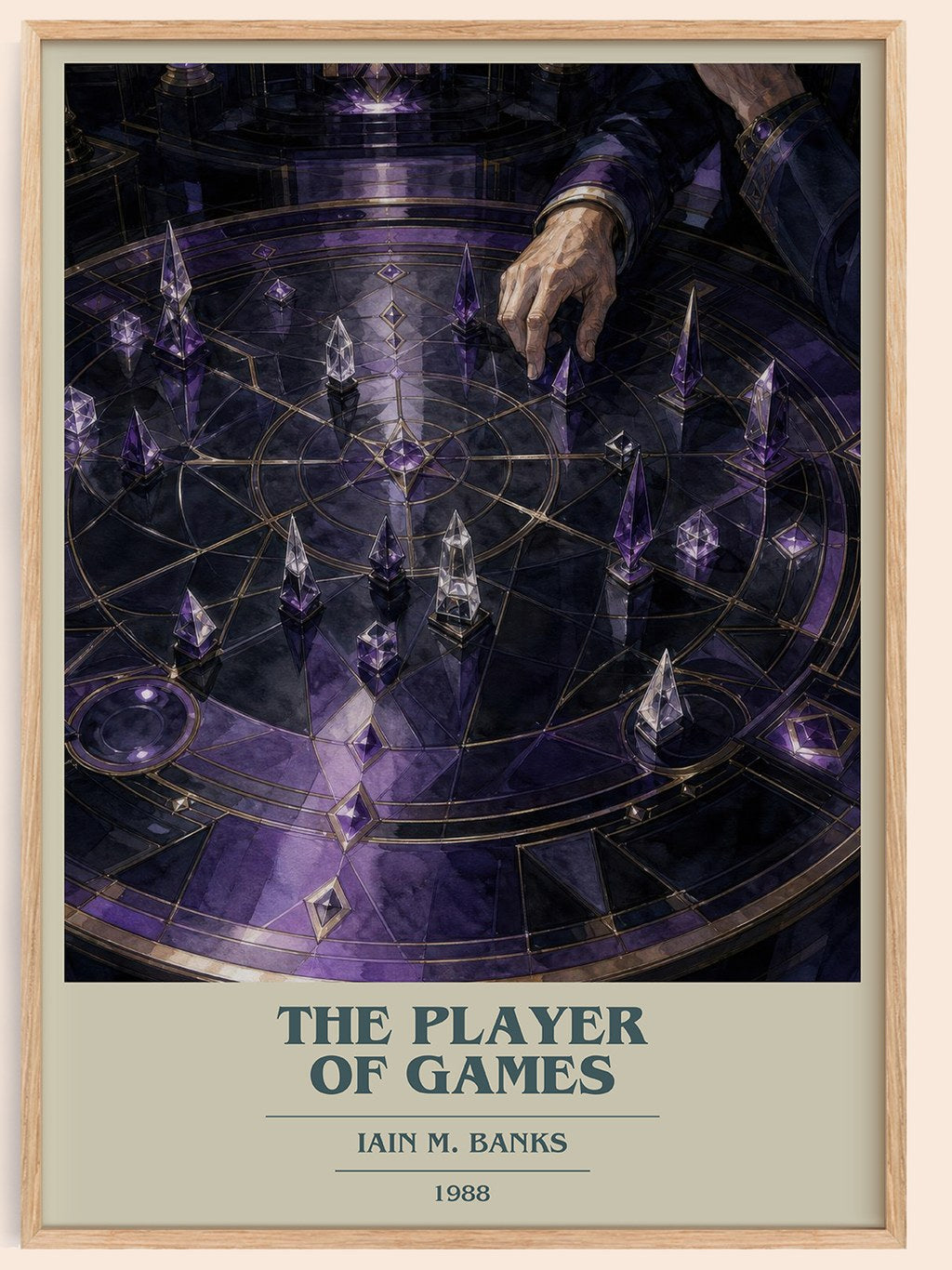The Player of Games book cover book poster by Iain M. Banks – framed literary art print
