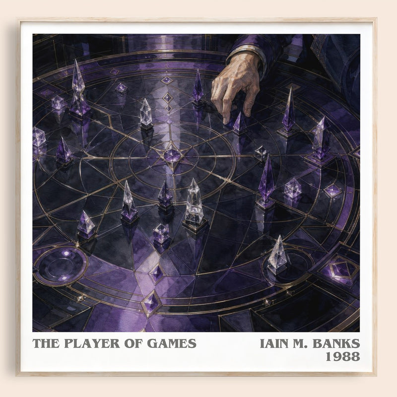 The Player of Games literary book poster by Iain M. Banks – framed literary art print