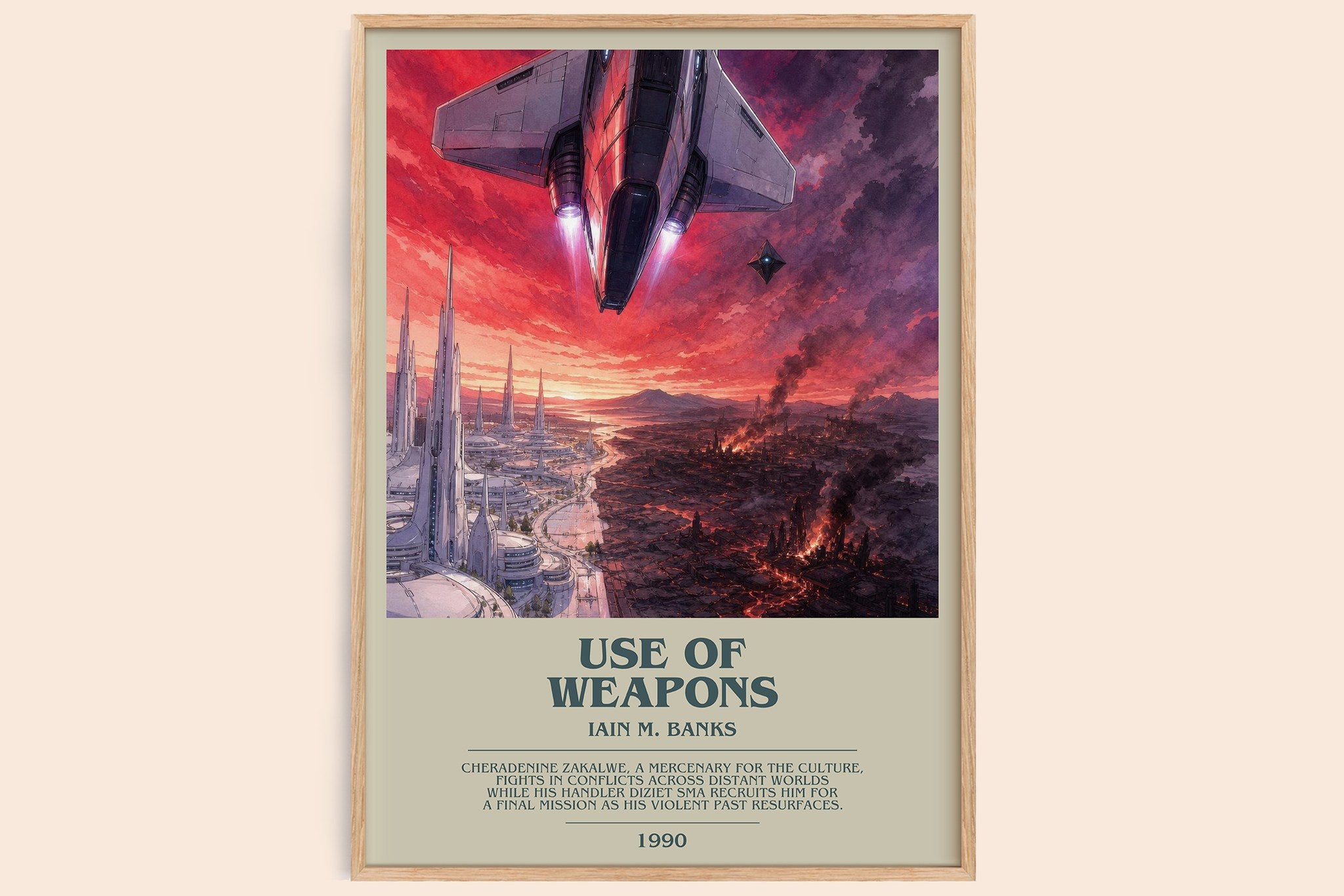 Use of Weapons Bookish Wall Art by Iain M. Banks