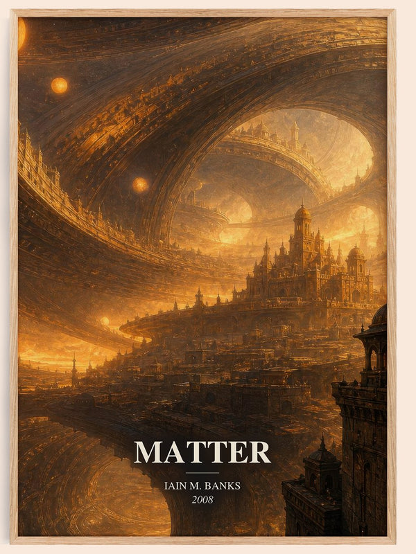 Matter watercolour book poster by Iain M. Banks – framed literary art print