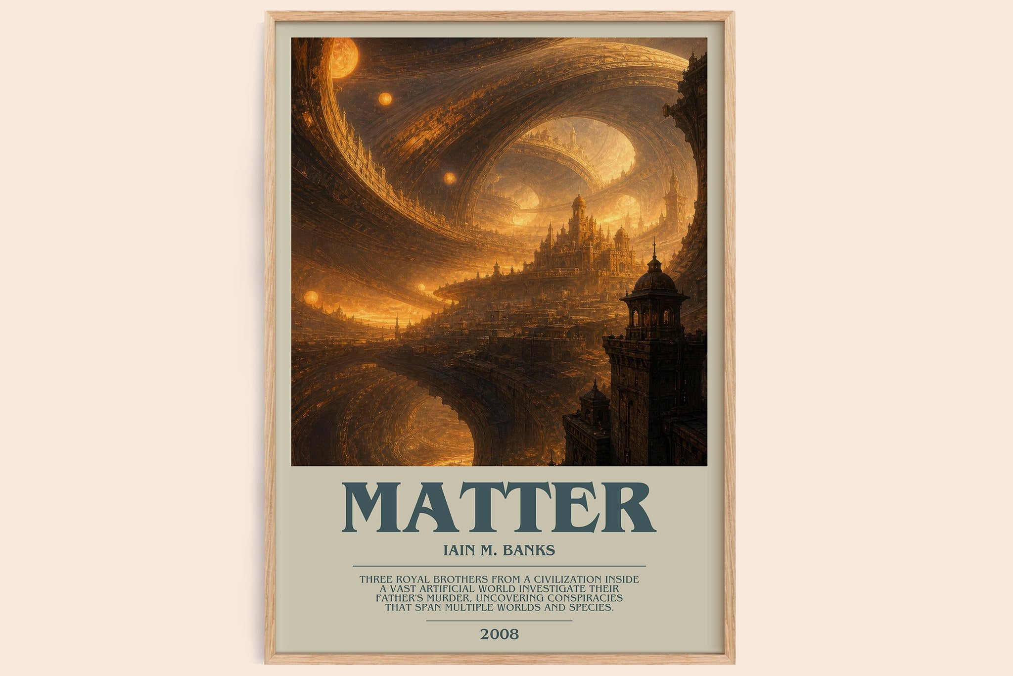 Matter Bookish Wall Art by Iain M. Banks