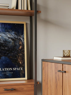 Revelation Space book watercolour illustration paper finish options – matte satin gloss