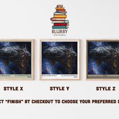 Revelation Space literary print in frame leaning in hallway – sci fi wall art