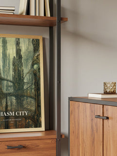 Chasm City book watercolour illustration paper finish options – matte satin gloss