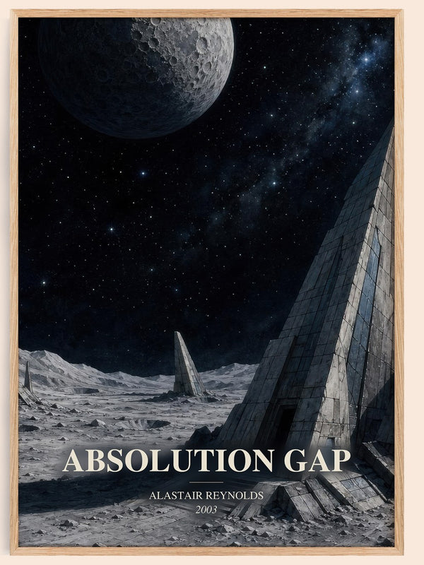 Absolution Gap watercolour book poster by Alastair Reynolds – framed literary art print