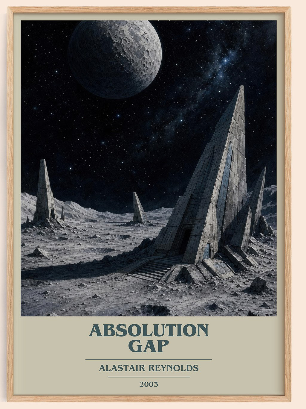 Absolution Gap book cover book poster by Alastair Reynolds – framed literary art print