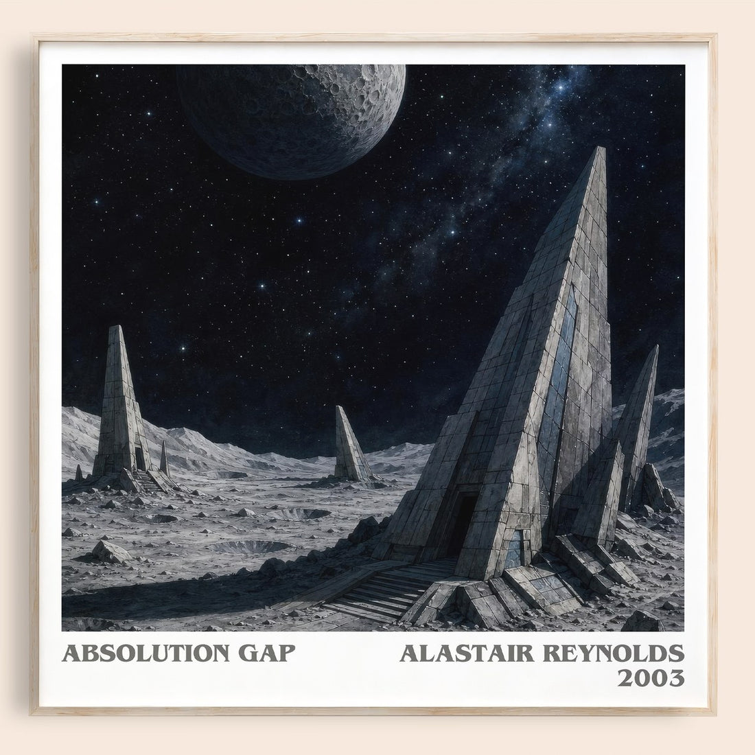 Absolution Gap literary book poster by Alastair Reynolds – framed literary art print