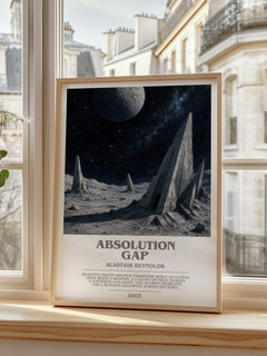 Absolution Gap bookish poster colour and style options – Alastair Reynolds book art