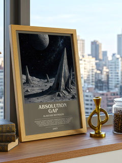 Absolution Gap bookish print framed by window – literary home decor