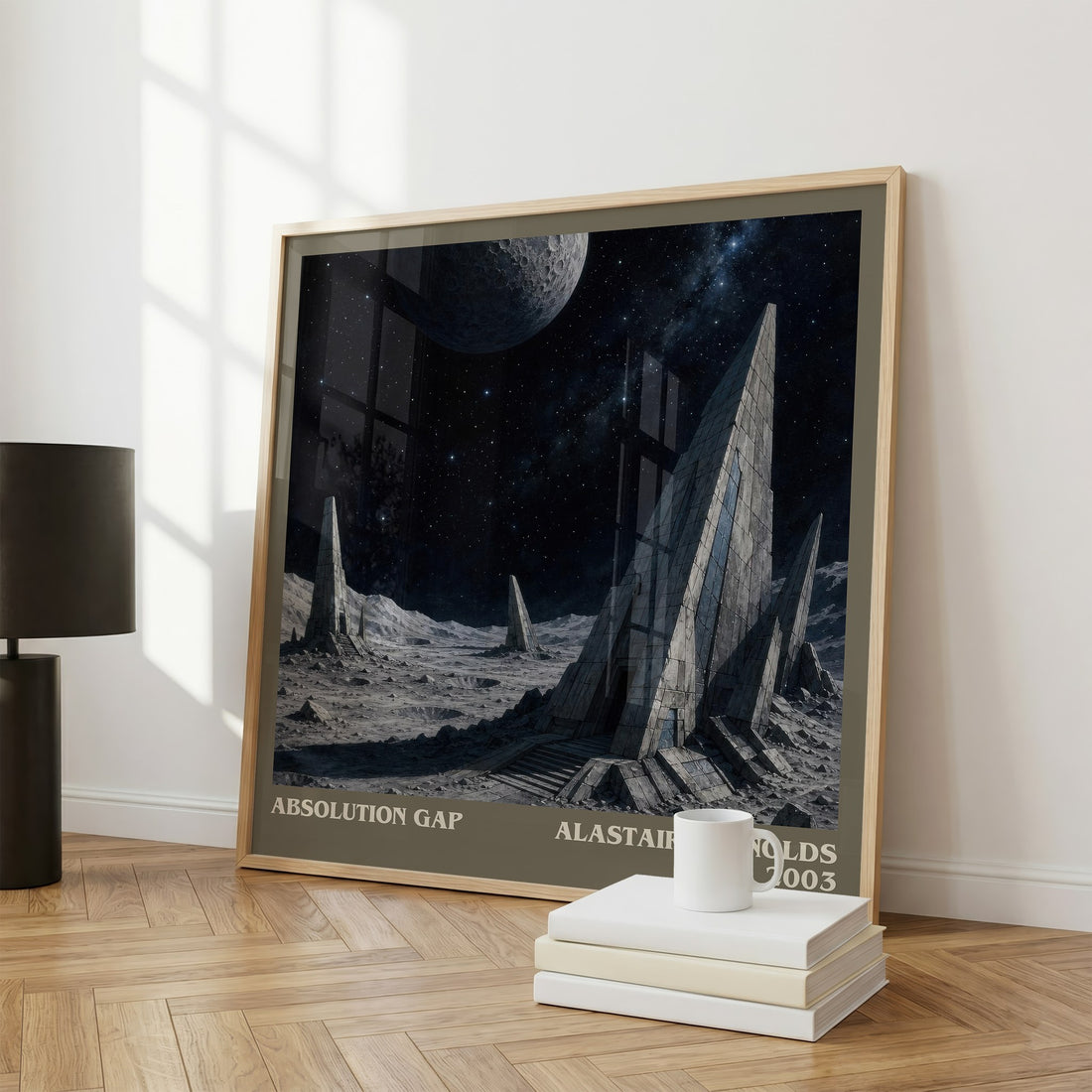 Absolution Gap literary print framed by window – literary home decor