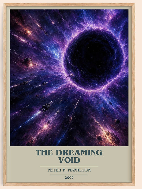 The Dreaming Void book cover book poster by Peter F. Hamilton – framed literary art print