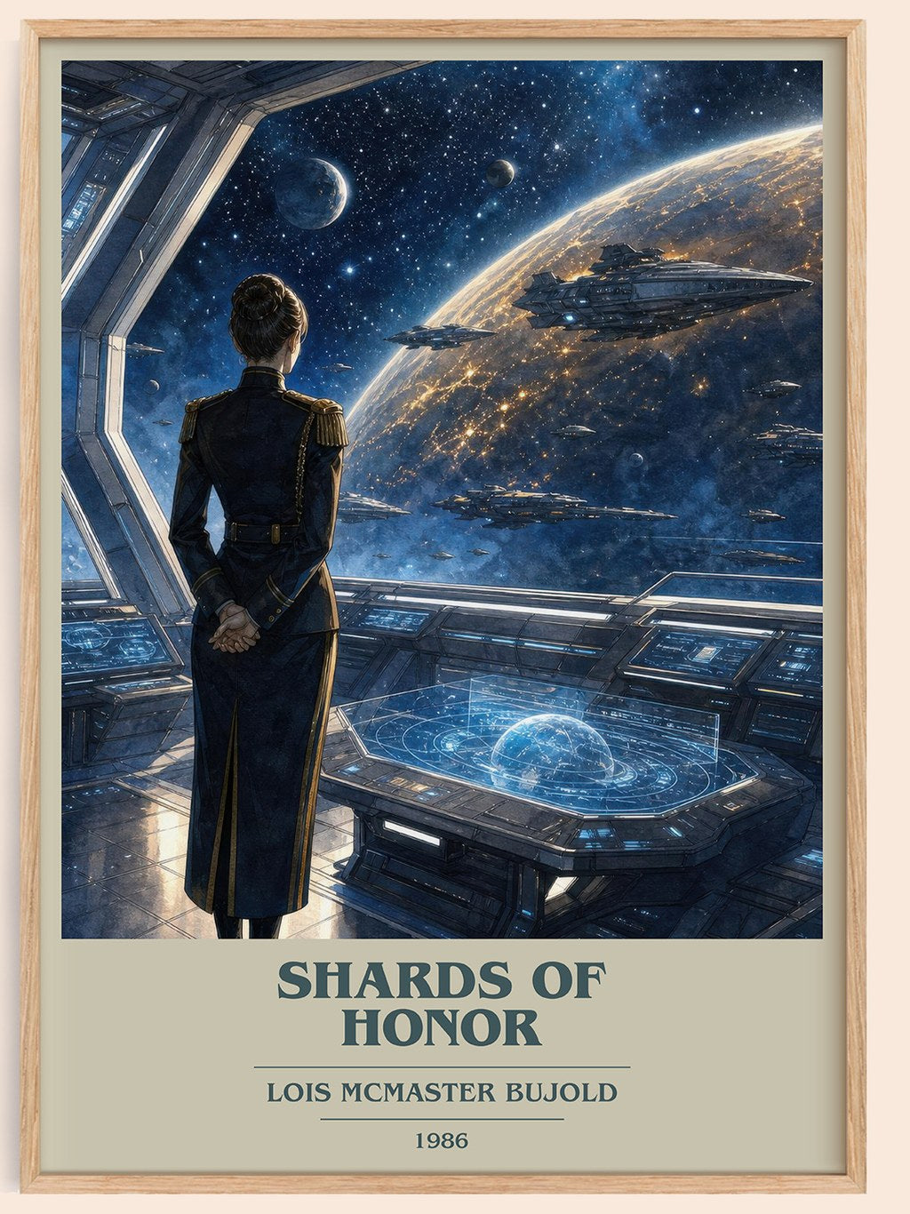 Shards of Honor book cover book poster by Lois McMaster Bujold – framed literary art print