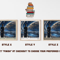 Shards of Honor literary print in frame leaning in hallway – sci fi wall art