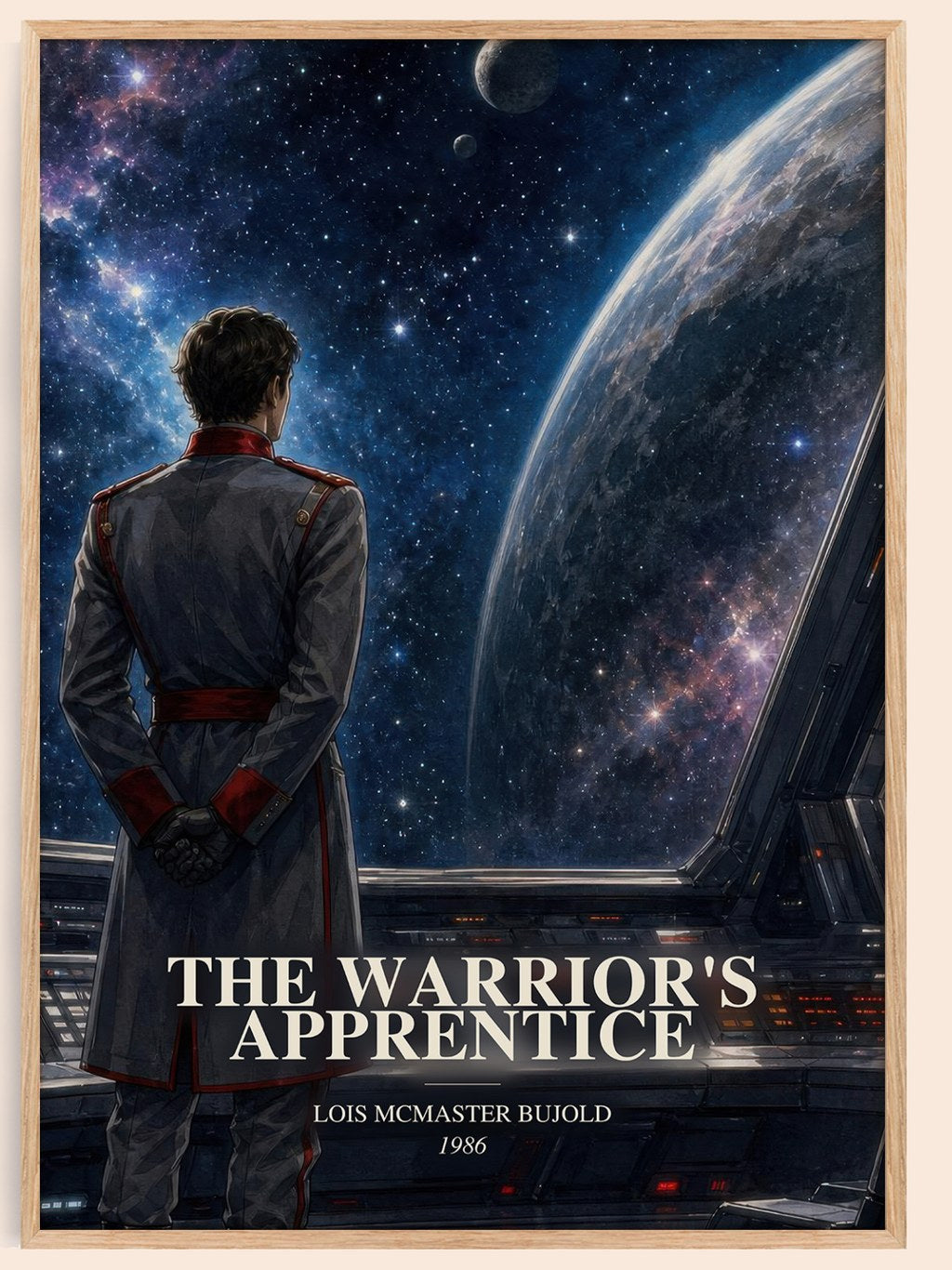 The Warrior's Apprentice watercolour book poster by Lois McMaster Bujold – framed literary art print