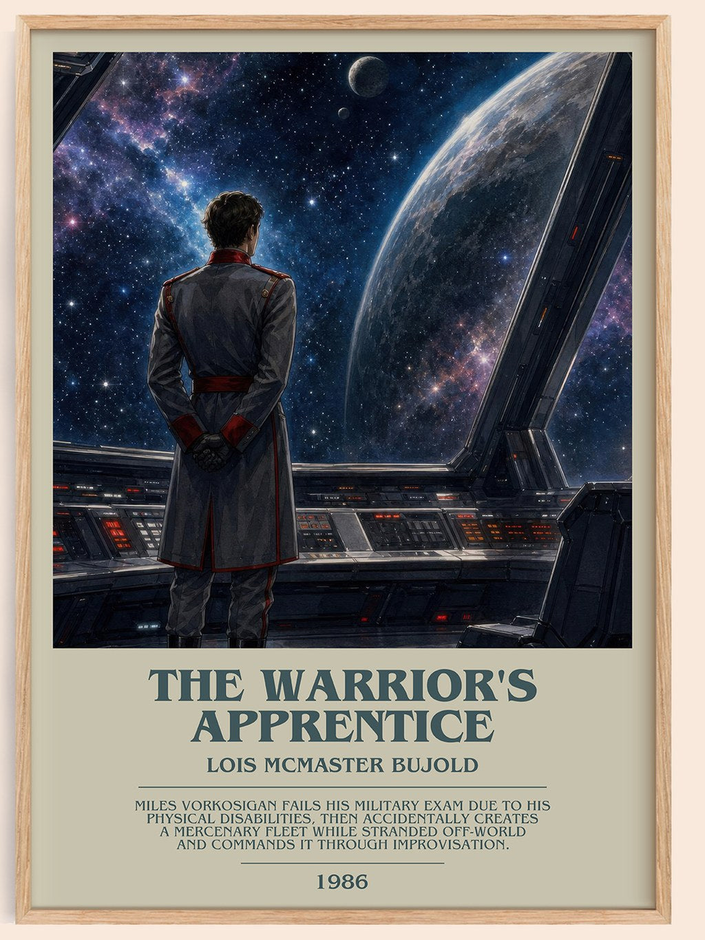 The Warrior's Apprentice bookish book poster by Lois McMaster Bujold – framed literary art print