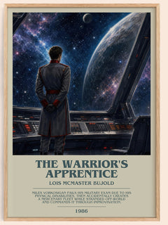 The Warrior's Apprentice bookish book poster by Lois McMaster Bujold – framed literary art print
