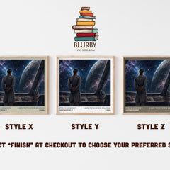 The Warrior's Apprentice literary print in frame leaning in hallway – sci fi wall art