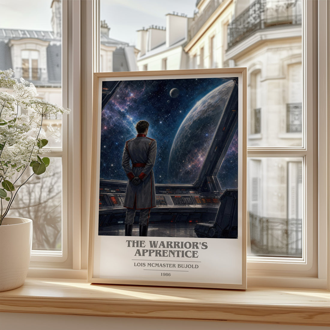 The Warrior's Apprentice book cover poster colour and style options – Lois McMaster Bujold book art