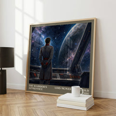 The Warrior's Apprentice literary print framed by window – literary home decor