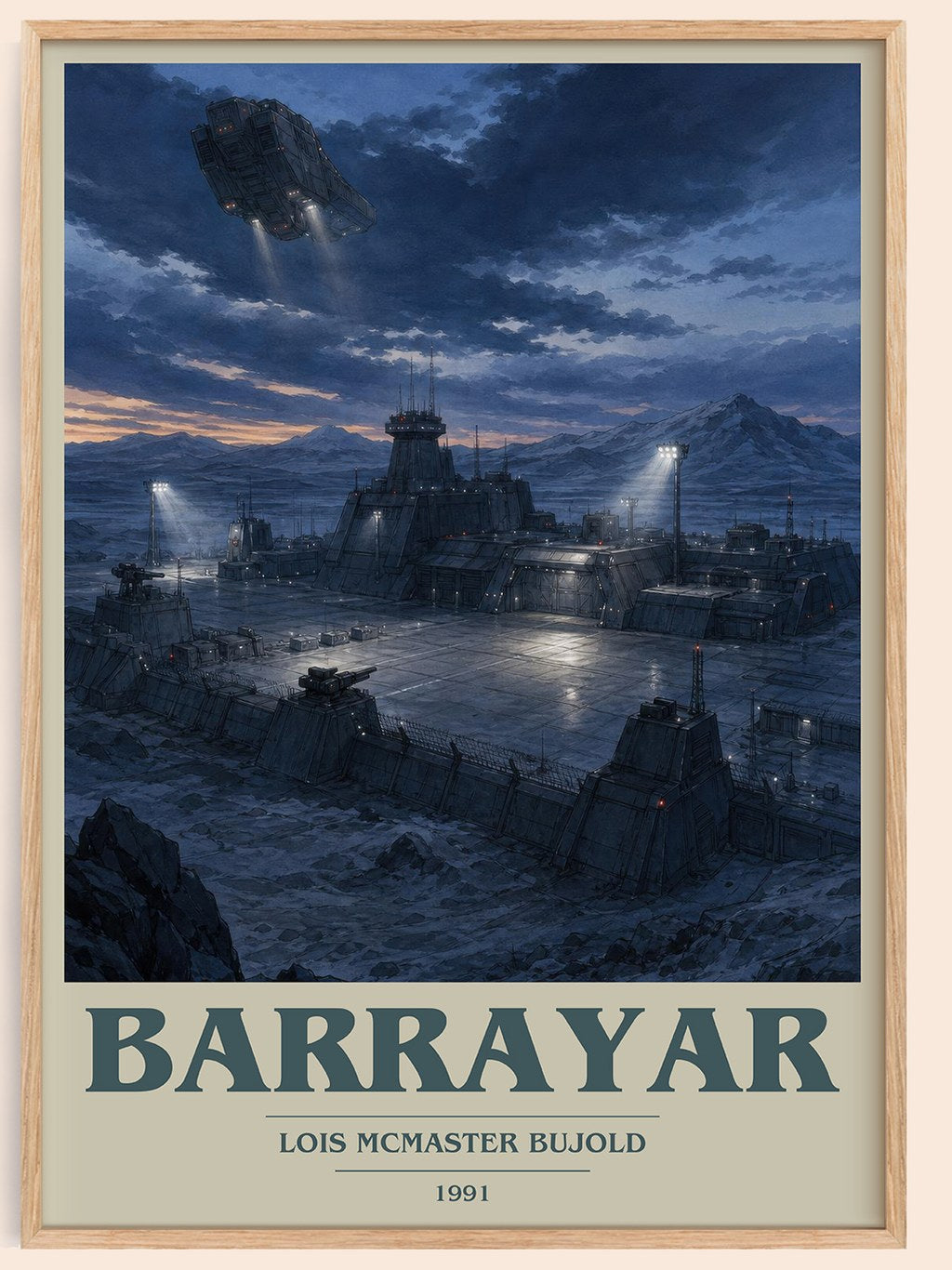 Barrayar book cover book poster by Lois McMaster Bujold – framed literary art print