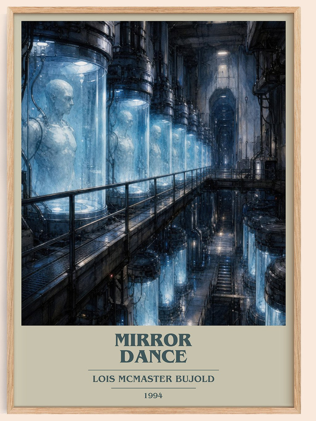 Mirror Dance book cover book poster by Lois McMaster Bujold – framed literary art print