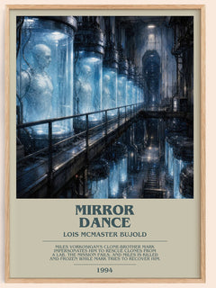 Mirror Dance bookish book poster by Lois McMaster Bujold – framed literary art print